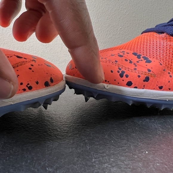 🌹 NIKE Zoom Rival D 10 Track Spikes US Women's Sz 7.5 Bright Mango Running - Picture 9 of 16